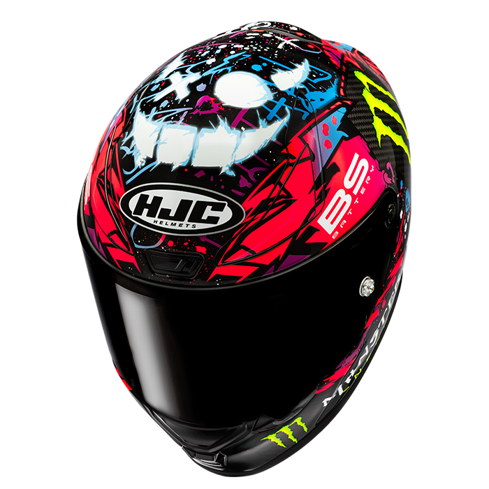 HJC RPHA 1 V2 Carbon Funky Diablo Rosa Negro - vista 5