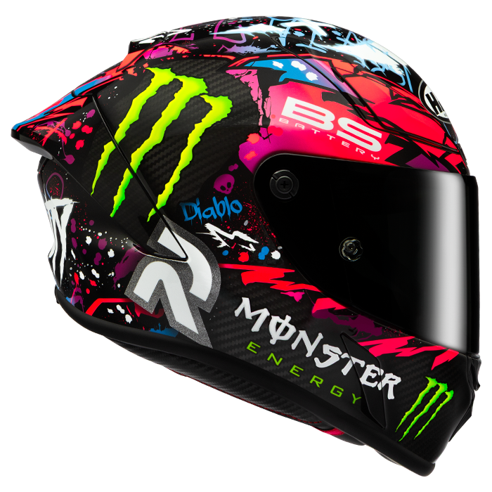HJC RPHA 1 V2 Carbon Funky Diablo Rosa Negro - vista 2