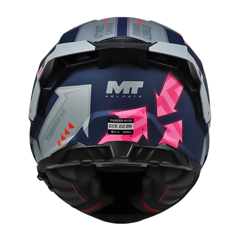 Casco MT Thunder 4 R SV Canvas C8 Gris Rosa Mate - vista 3