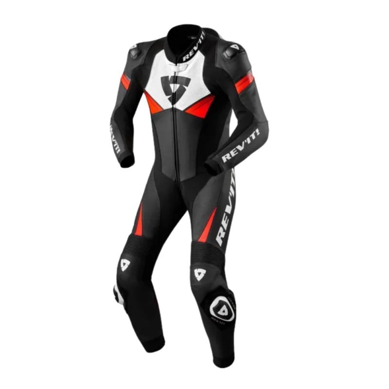 REV'IT! Argon 2 1 Pieza Negro Rojo Flúo - vista 1