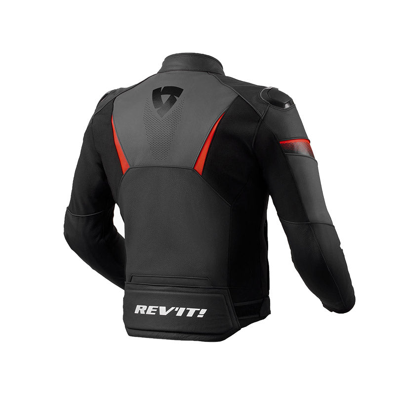 REV'IT! Argon 2 Negro Rojo Neón - vista 2