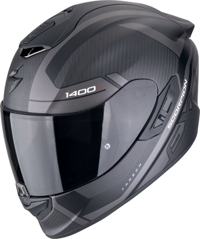 Scorpion EXO-1400 EVO II Carbon Air Enko Negro Mate Plata - vista 1