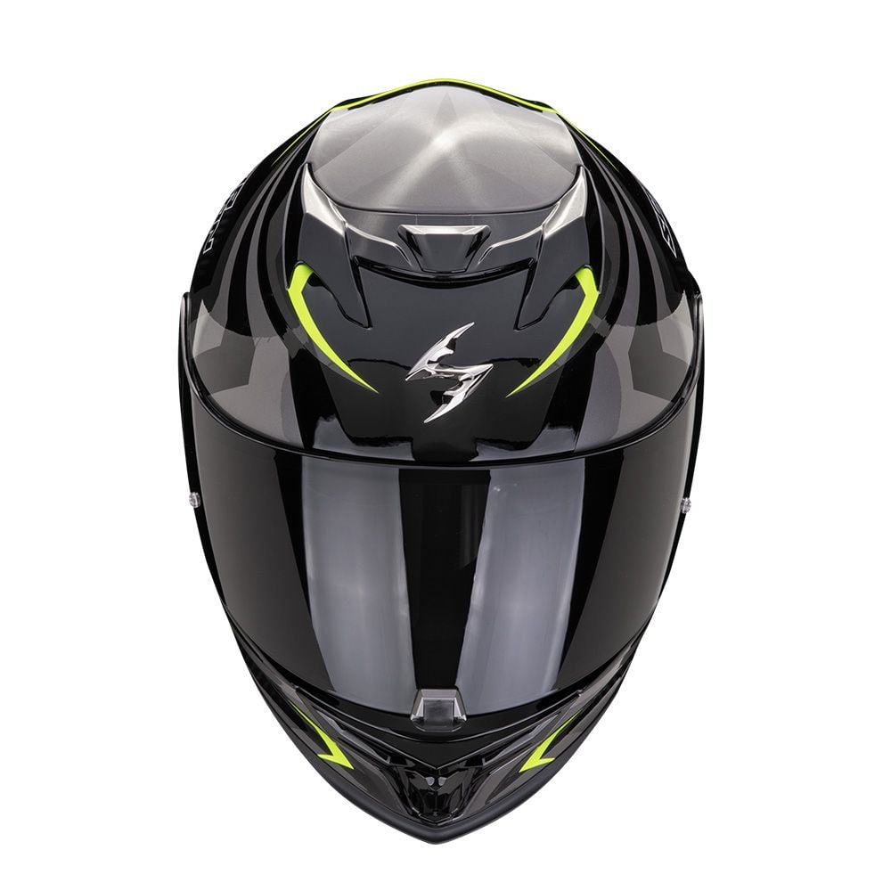 Scorpion EXO-520 EVO Air Terra Negro Plata Amarillo Neón Brillo - vista 2