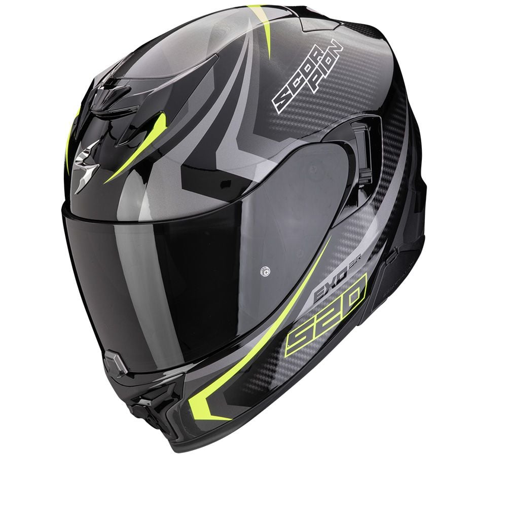 Scorpion EXO-520 EVO Air Terra Negro Plata Amarillo Neón Brillo - vista 1